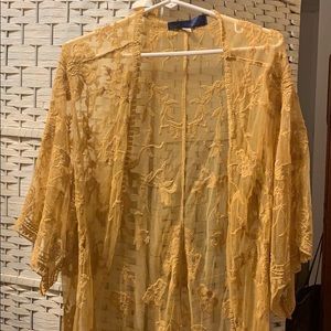 Mustard lace cardigan